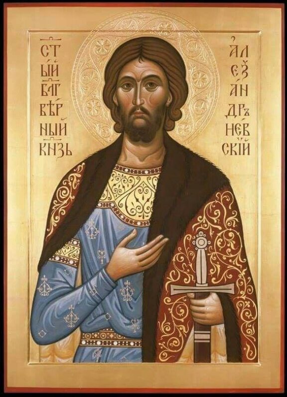 Святой благоверный князь Александр Невский. Икона